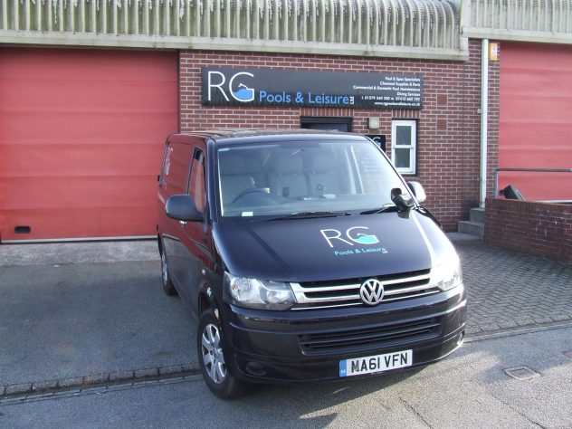 Russell Green Russ' van at RG Pools & Leisure.